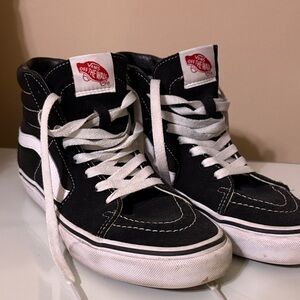 Vans Black and White High-Top Sneakers